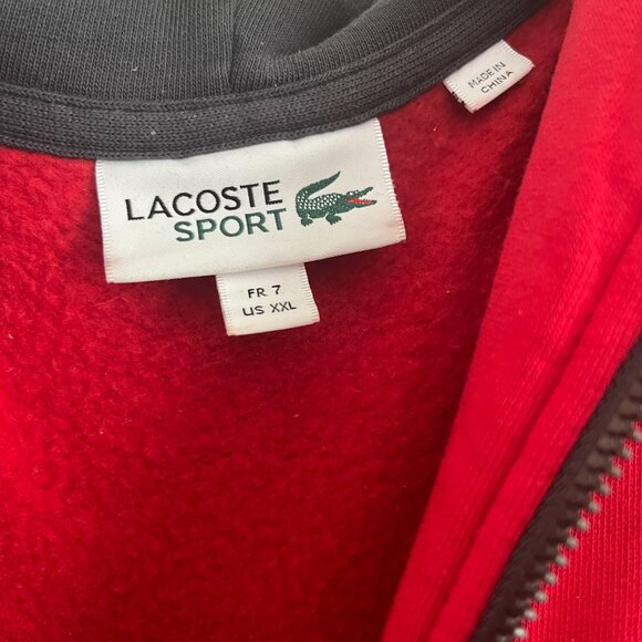 Men's Lacoste Zip-Up Fleece Hoodie - Picture 3 of 4